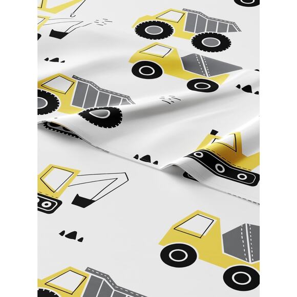 New Kids Construction Full 4 Piece Sheet Set Easy Fit Deep Pockets - Picture 1 of 1